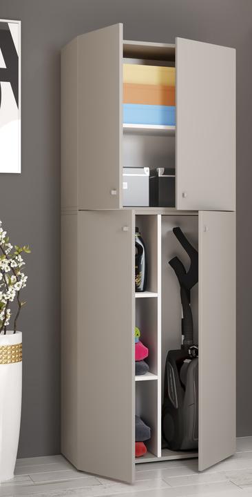 Actual product image VCM Holz Besen Putzschrank Lona mit Drehtüren (70 x 37 cm)