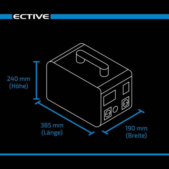 Actual product image Ective BlackBox 10 Lithium Powerstation 1000W 1036Wh Battery USB 12V 230V Camping (1037 Wh, 15 kg)