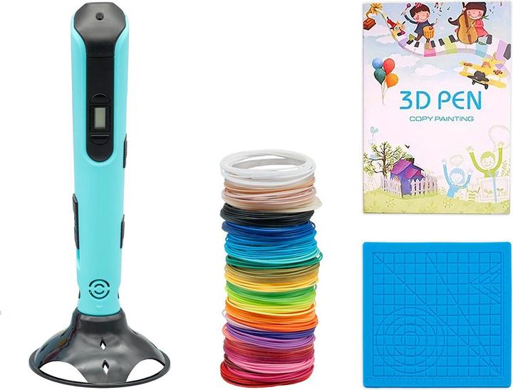 Actual product image Monox 3D pen Big Pack, starter set incl. filaments, silicone mat, template booklet - blue