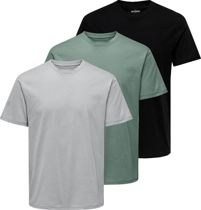 Gris, Vert foncé, Noir