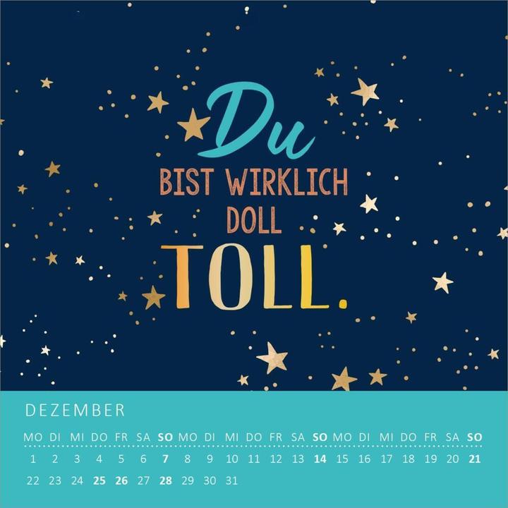 Produktbild Mini-Monatskalender Wie fantastisch bist du denn bitte? 2025 (11.5 x 11.5 cm, Harter Einband, Deutsch)