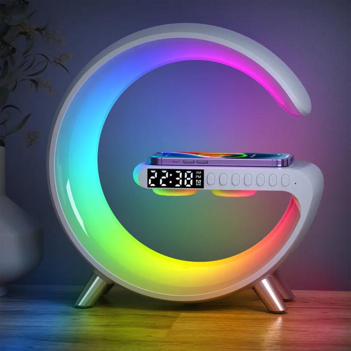 Produktbild Shenzhen 5-in-1 kabellose Ladestation mit Wecker und LED-Licht (9 W)