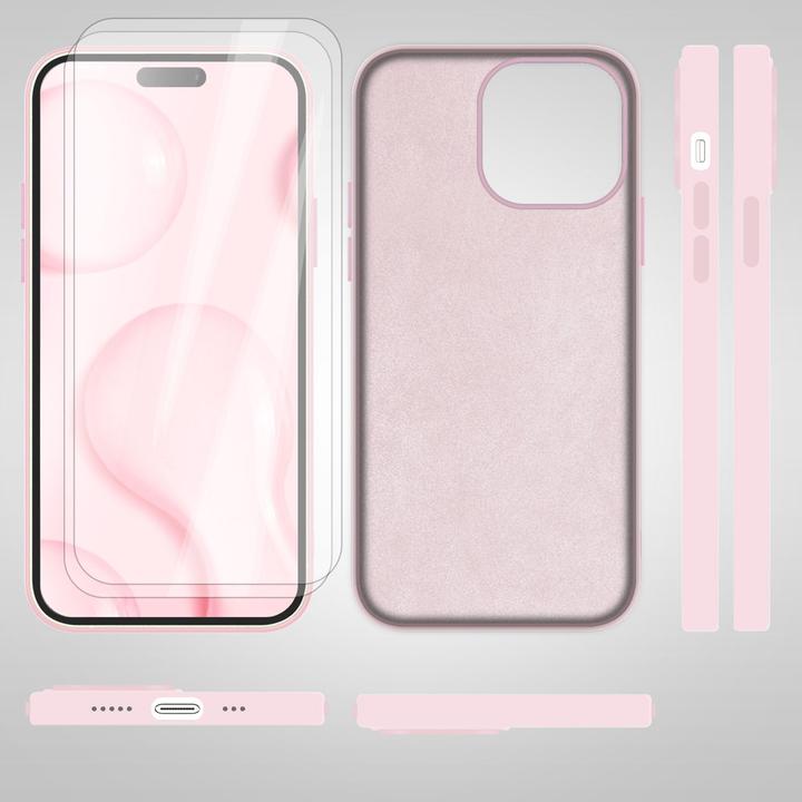 Actual product image Nalia Liquid silicone case with MagSafe function & 2x display protection glass (Apple iPhone 14 Pro)