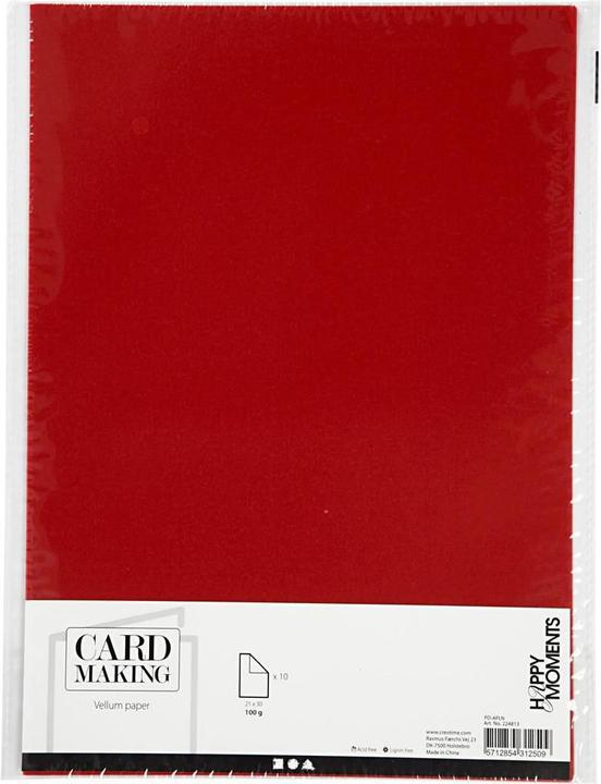 Actual product image Creativ Company Parchment paper A4 red (100 g/m², 10 x)
