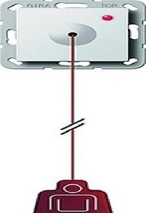 Image du produit Gira Bouton-poussoir à tirette blanc pur 291203 Système 55