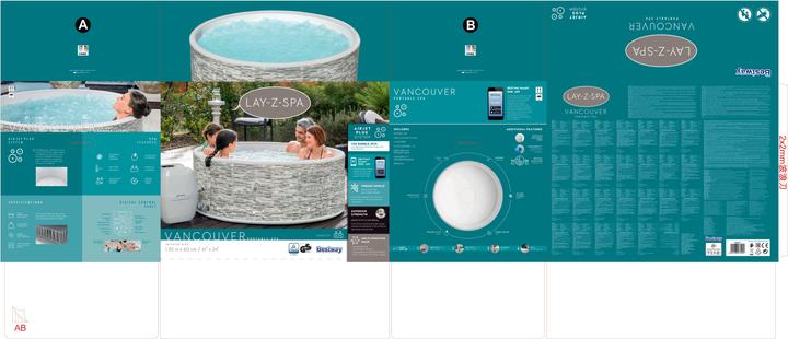 Actual product image Bestway Lay-Z-Spa® Vancouver AirJet Plus Hot Tub 5 Persons - 1.55m x 60cm (5 pers.)