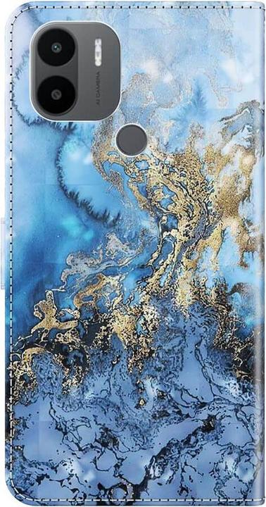 Image du produit Cover-Discount Xiaomi Redmi A2 / A1 - Étui effet paillettes marbre bleu (Xiaomi Redmi A2, KXD A1)