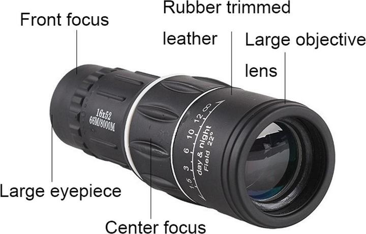 Produktbild König Design Monokular Starscope Teleskop 16 X 52 HD Monokular Nachtsicht Mit Handy-Stativ