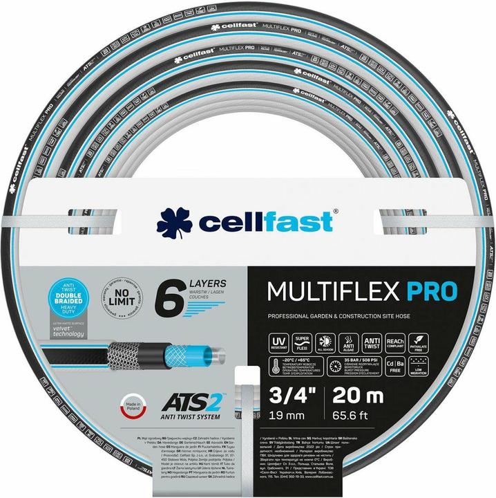 Image du produit No Name CELLFAST WĄŻ OGRODOWY MULTIFLEX PRO ATS2 1" 20m (20 m, 19 mm)