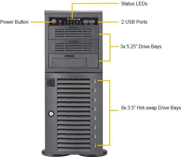 Image du produit Supermicro 7049A-T : 2x Xeon Scalable