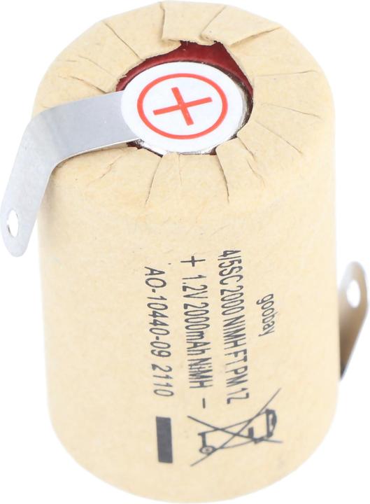 Image du produit Goobay 4/5 Sub-C, 2000 mAh, patte à souder (Z) (1 pcs, Sous-C, 2000 mAh)