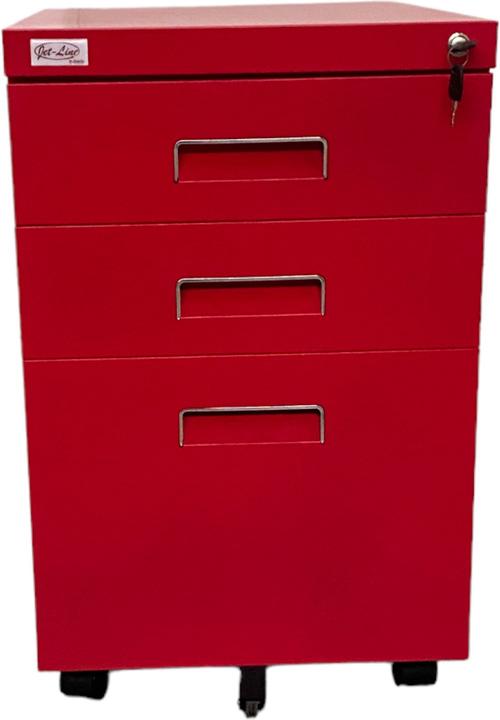 Produktbild Jet-Line Rollcontainer PAUL rot Rollschrank Bürocontainer knock-down