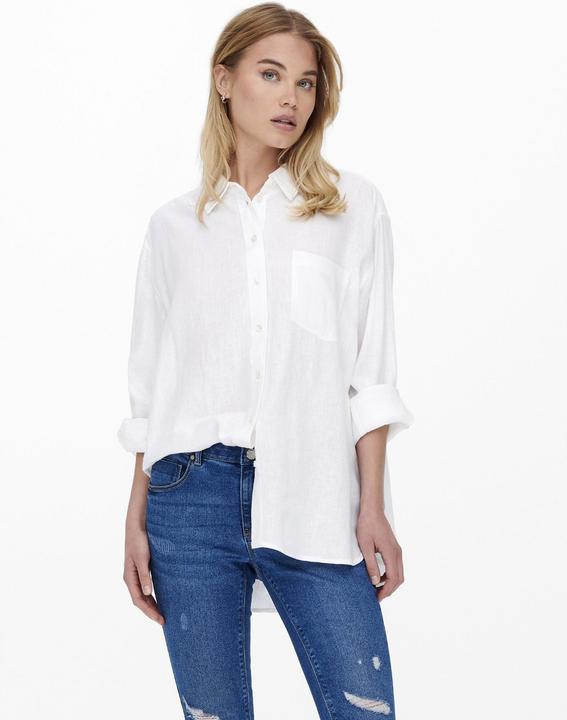 Actual product image Only Plain linen mix shirt (L)