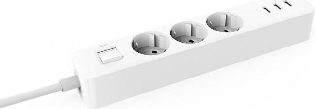 Actual product image Xiaomi Power strip MI NRB4030GL (3 × socket, 16 A, 1.4 m, white color) (3 x, CEE 7/16, 1.40 m)
