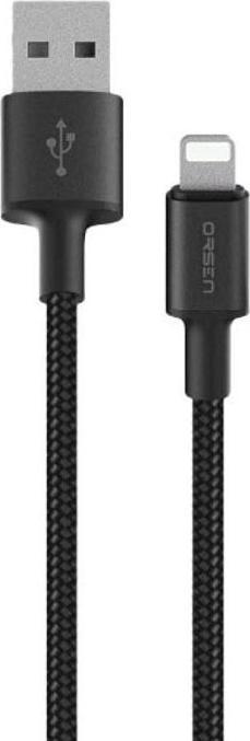 Orsen S9L USB A and Lightning 2.1A 1m black (1 m)