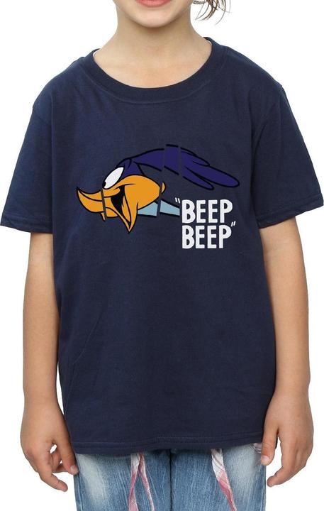 Actual product image Looney Tunes Girls Road Runner Beep Beep Cotton T-Shirt (140, 146)