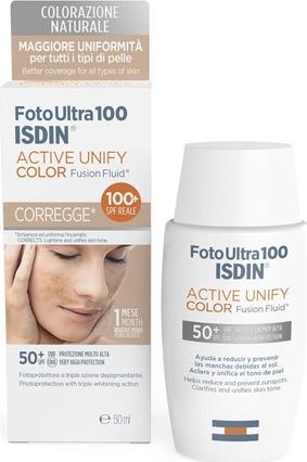Isdin FotoUltra 100 Active Unify Color Fusion Fluid Face Sunscreen SPF50 50ml (Sonnencreme Gesicht, SPF 50+, 50 ml)