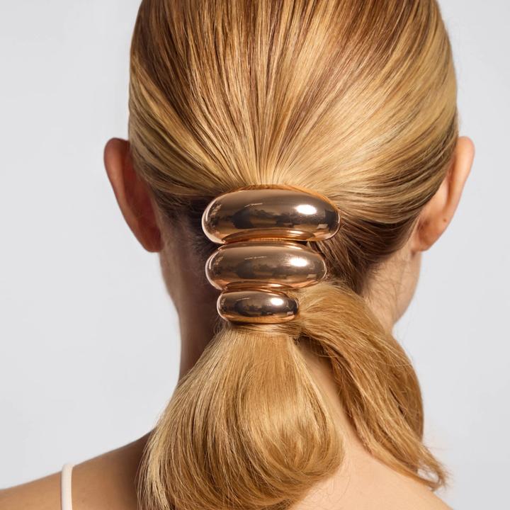 Actual product image Kitsch Haarband Metallwolke Gold L