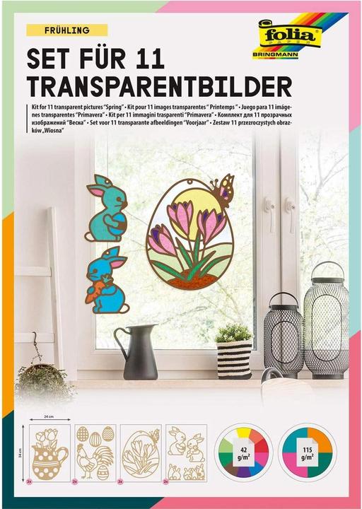 Actual product image Folia Easter transparent pictures craft set 21 pieces