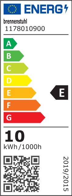 Etichetta energetica Brennenstuhl Faretto LED AL 1050 (10W, 1010lm, 3000K, IP44, proiettore LED per montaggio a parete con luce (1010 lm)
