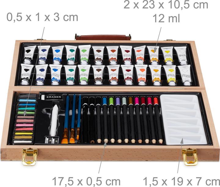 Image du produit Relaxdays Coffret pour peinture (Marron clair)
