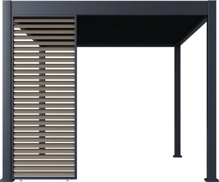 Produktbild Weide Lamellenwand in Holzoptik für Pergola, anthrazit (6 cm, 93 cm)