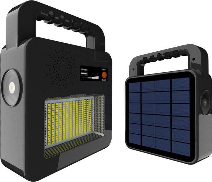 Immagine prodotto Wellcraft Lampada di emergenza solare a LED con power bank e altoparlante Bluetooth inclusi