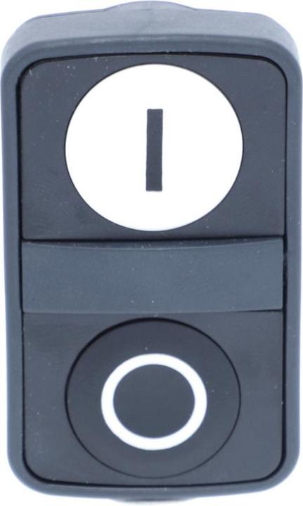 Produktbild Schneider Electric Doppeldrucktaster weiss flach/schwarz ZB5AA7121