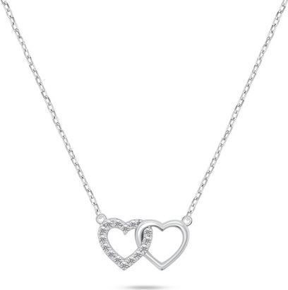 Produktbild Brilio Silver - Delicate Silver Linked Hearts Necklace NCL117W