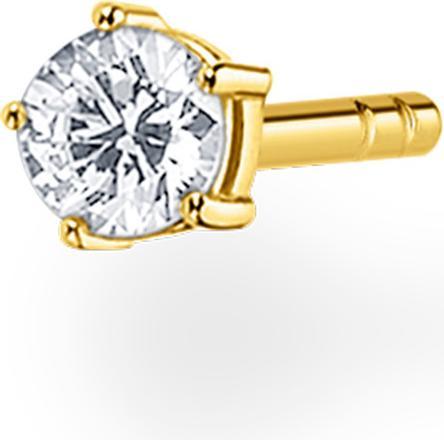 Actual product image Thomas Sabo Stud earrings (single piece) (925 silver, 750 yellow gold gilding)