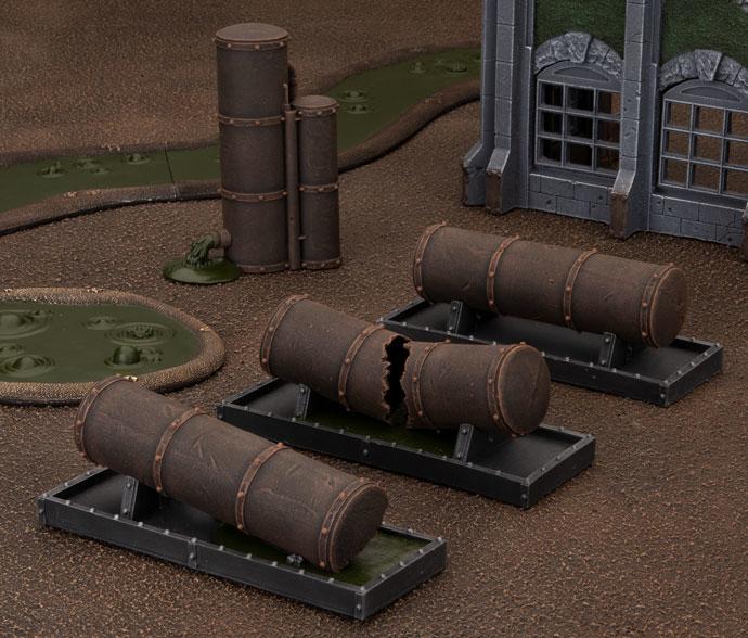 Produktbild Gale Force Nine Gothic Industrial: Tanks (x4)Full Painted Terrain