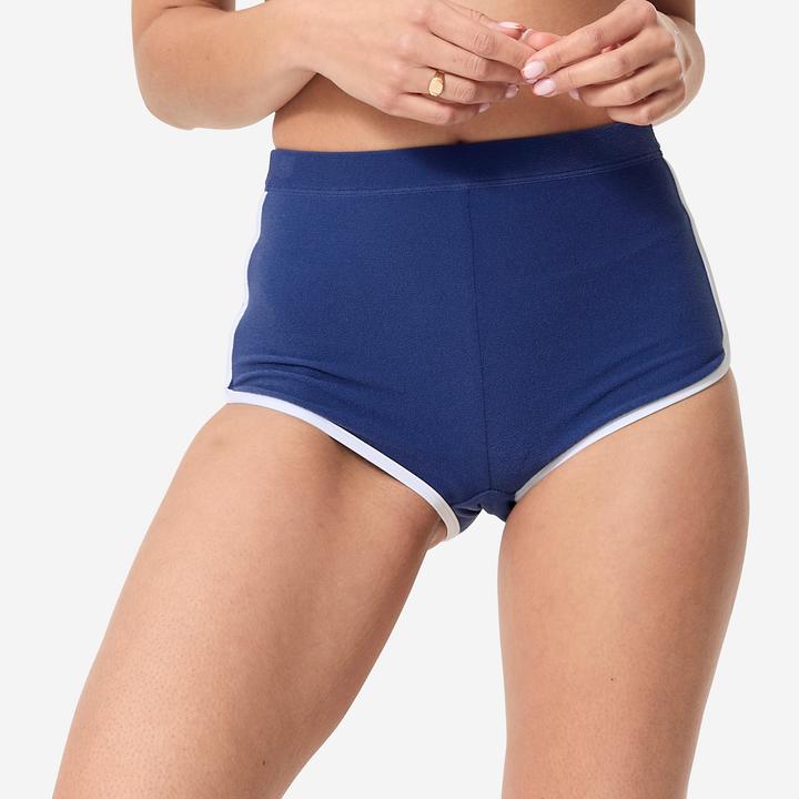 Immagine prodotto Olaian Women’s high-waisted surf shorty swimsuit bottoms - Caro Blue (40, 42)