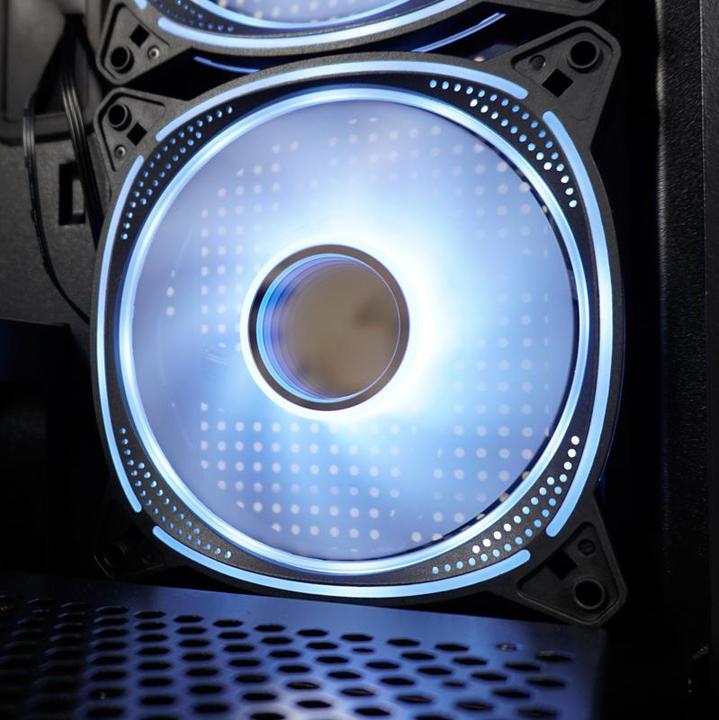 Actual product image LC-Power Housing MidiTower 715B black USB3.2/Audio,without power supply,SEAMLESS X (mATX, Mini-ITX, ATX)