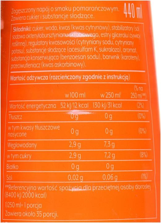 Nährwerte und Zutaten SodaStream Mirinda (1 x 44 cl)