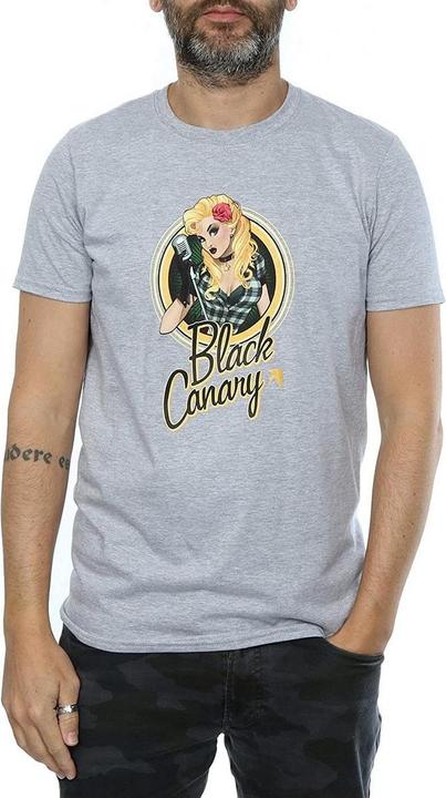 Universal Textiles Black Canary Abzeichen Heather TShirt