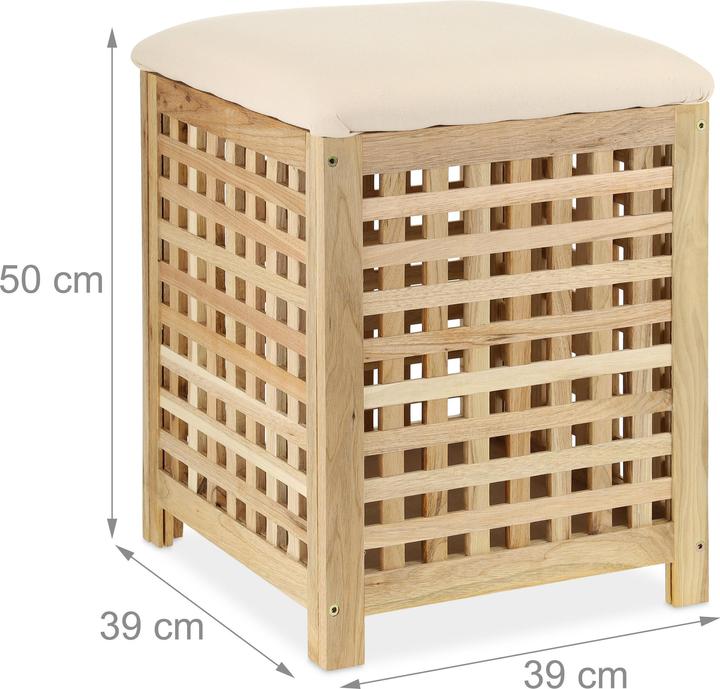 Actual product image Relaxdays Pouf portabiancheria (45 l)