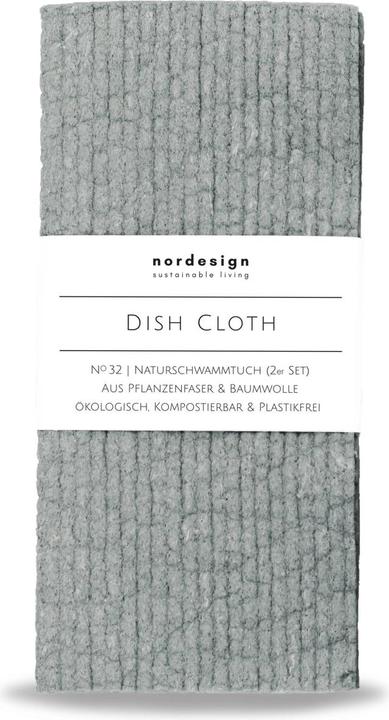 Nordesign 2er Set Naturschwammtuch, grau 17x8cm, H1cm (2 Stk.)