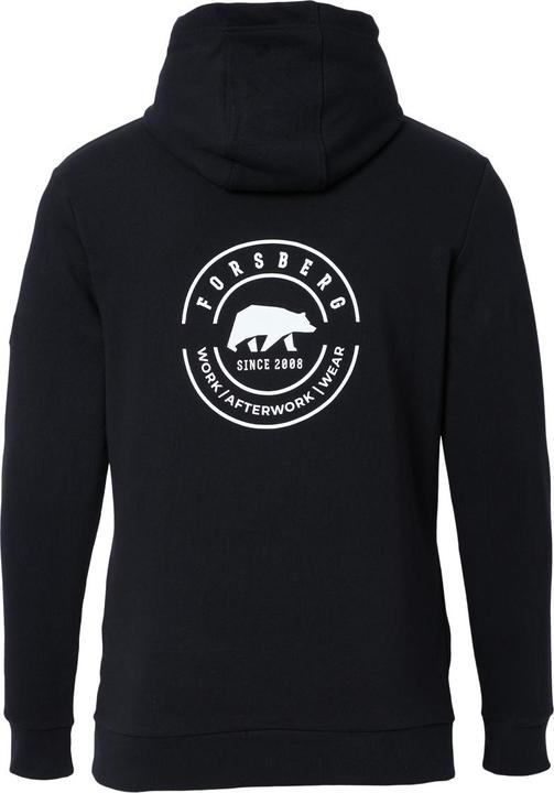 Actual product image Forsberg Hoodie with logo on chest and back black, pastel blue (4XL)