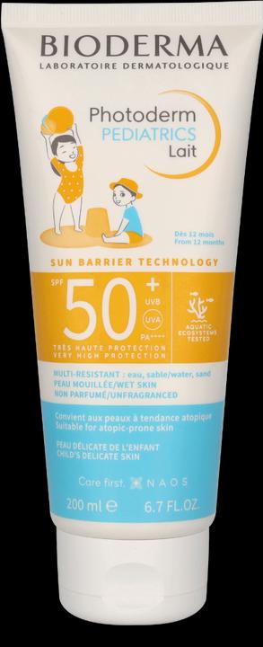 Bioderma Photoderm Pediatrics Lait SPF50 200ml (Sonnenmilch, SPF 50, 200 ml)