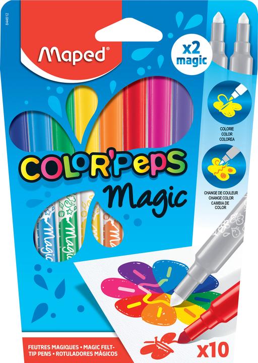 Immagine prodotto Maped Pennarelli magici Color Peps 8s + 2 Magic (8 colori, 1 x)