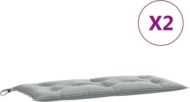 Actual product image VidaXL Garden bench cushions 2 pcs. fabric (100 x 50 x 7 cm)