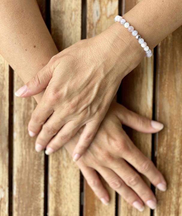Produktbild Balibay Chayenne (18 cm, Rosenquarz, 925 Sterling Silber, Edelstein, Achat, Chalcedon)