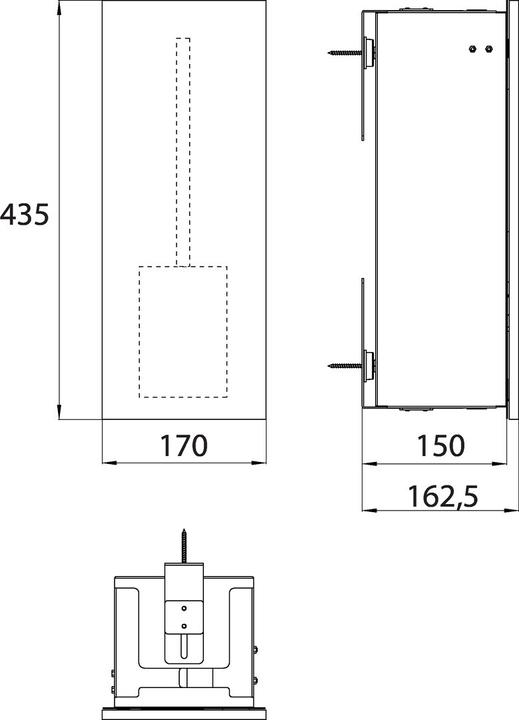 Produktbild Emco Bürstengarnitur-Modul ASIS PURE UP Anschlag rechts 435mm diamantgrau