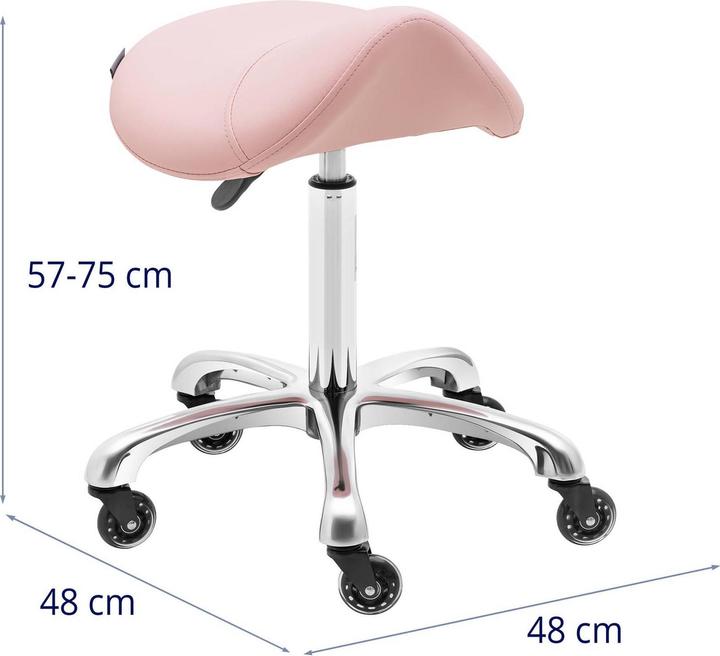 Produktbild Physa Sattelhocker YORK POWDER PINK ergonomischer Rollhocker höhenverstellbar