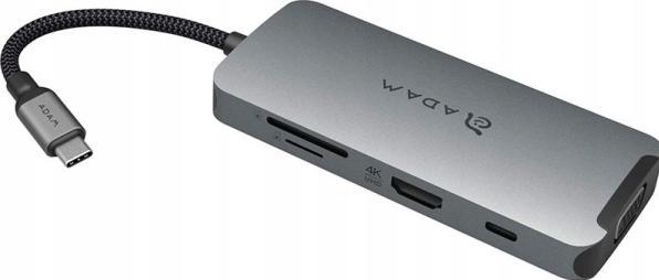 Actual product image Adam Elements CASA A08 Multi-Function Hub 8in1, grey (USB-B, 8 Ports)