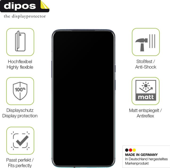 Immagine prodotto Dipos Full-Cover Pellicola Protettiva opaco (1 Pezzo/i, OnePlus 7T Pro)