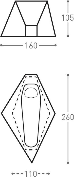 Produktbild Bach PioPio Solo (Tunnelzelt, 1.04 kg, 1 Person)