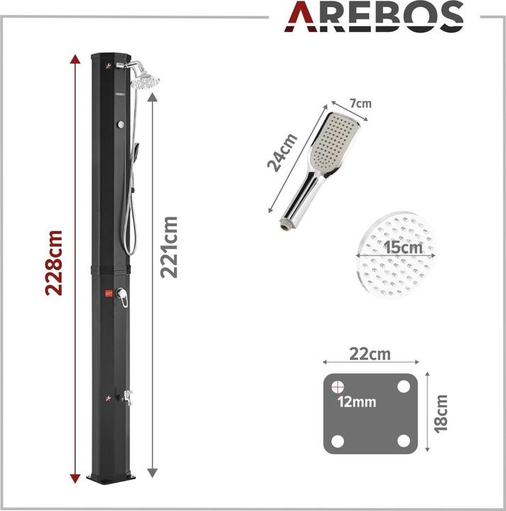 Image du produit Arebos Douche solaire
