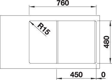 Produktbild Blanco LEGRA 45 S (Einbauspüle, 78 cm, 50 cm)