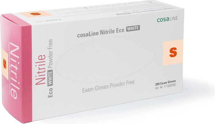 CosaLine Untersuchungshandschuhe S Nitril Eco weiss puderfrei (S)